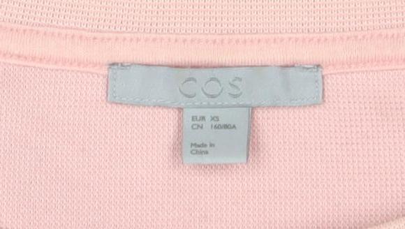 Womens UK Size XS COS Pink Tunic Blouse
