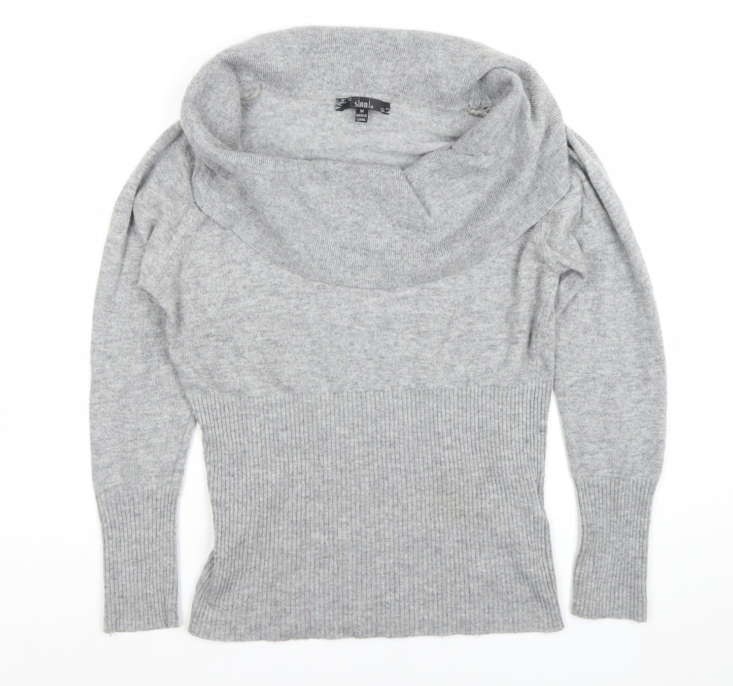 Womens UK Size M SIONI Grey Pullover Jumper