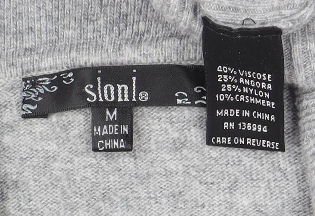 Womens UK Size M SIONI Grey Pullover Jumper