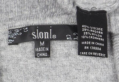 Womens UK Size M SIONI Grey Pullover Jumper