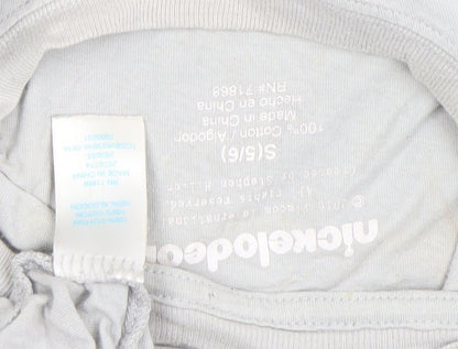 Nickelodeon Boys Grey 5-6 Years SpongeBob Funny Graphic T-Shirt