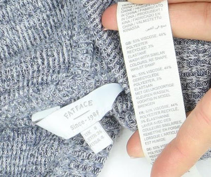 Womens UK Size L FatFace Grey Henley Jumper