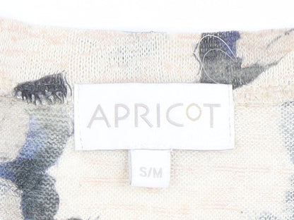 Womens UK Size S Apricot Beige Basic T-Shirt