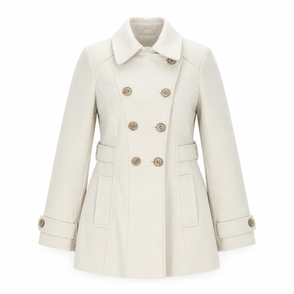 Womens UK Size 12 Dunnes Ivory Pea Coat