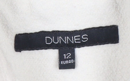 Dunnes Women’s Ivory Pea Coat Size 12 Mid-Length Classic Style