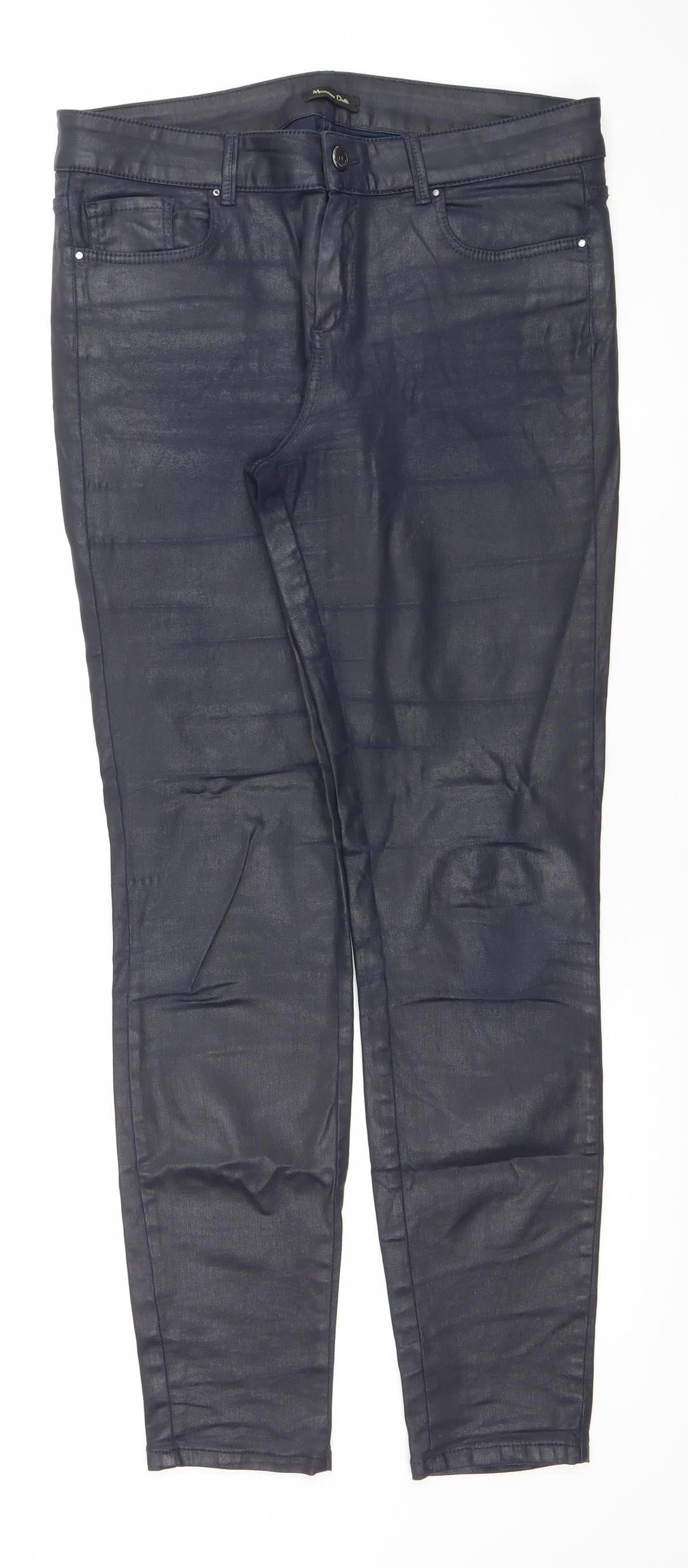 Massimo Dutti Women's Blue Skinny Jeans Size 12 Slim Fit