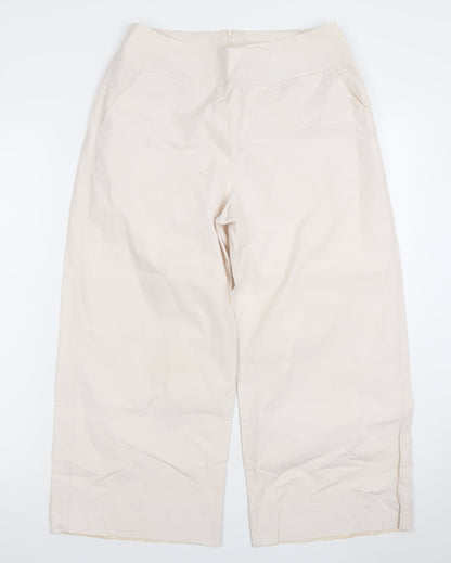 Womens UK Size 8 Peruzzi Regular Fit Casual Travel Business Beige Trousers