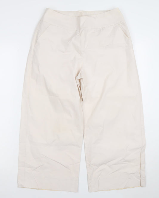 Womens UK Size 8 Peruzzi Regular Fit Casual Travel Business Beige Trousers