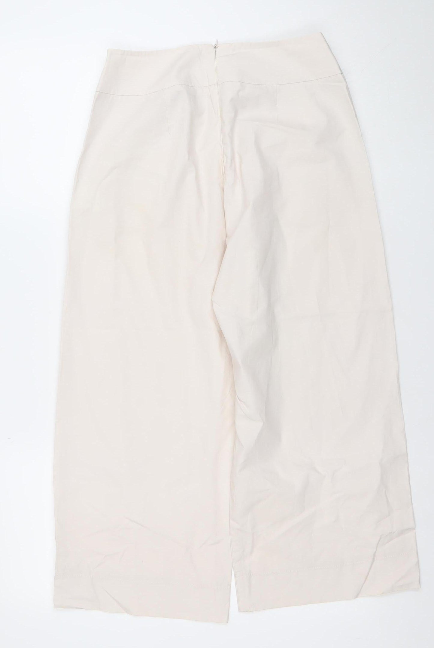 Womens UK Size 8 Peruzzi Regular Fit Casual Travel Business Beige Trousers