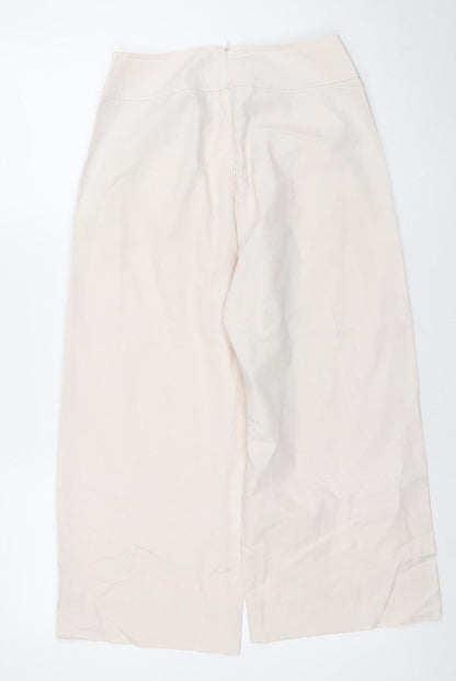 Womens UK Size 8 Peruzzi Regular Fit Casual Travel Business Beige Trousers