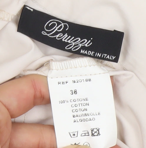 Womens UK Size 8 Peruzzi Regular Fit Casual Travel Business Beige Trousers