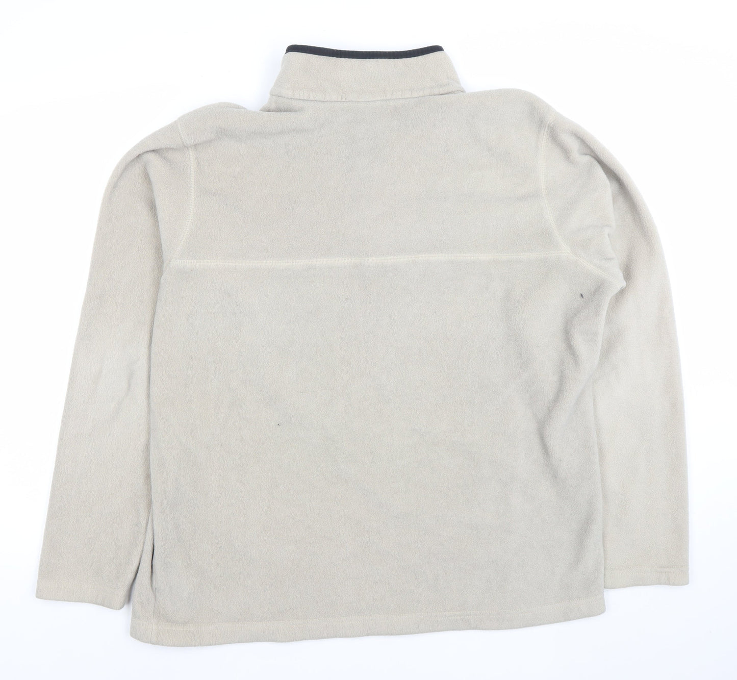 Columbia Men's Beige Fleece Henley Sweatshirt XL Outdoor Warm Top