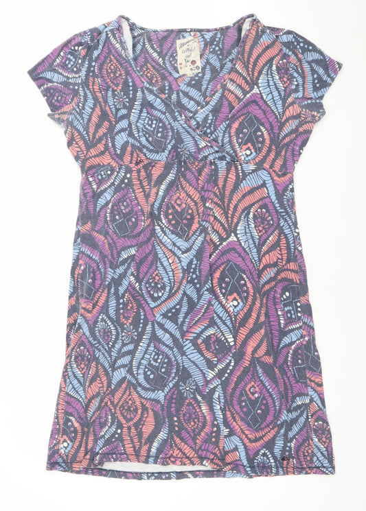 Matalan Women’s Multicoloured Size 14 V-Neck Shift Dress