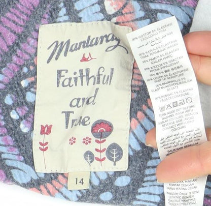 Matalan Women’s Multicoloured Size 14 V-Neck Shift Dress