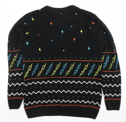 Back to the Future Men's Black M Graphic Knit Jumper