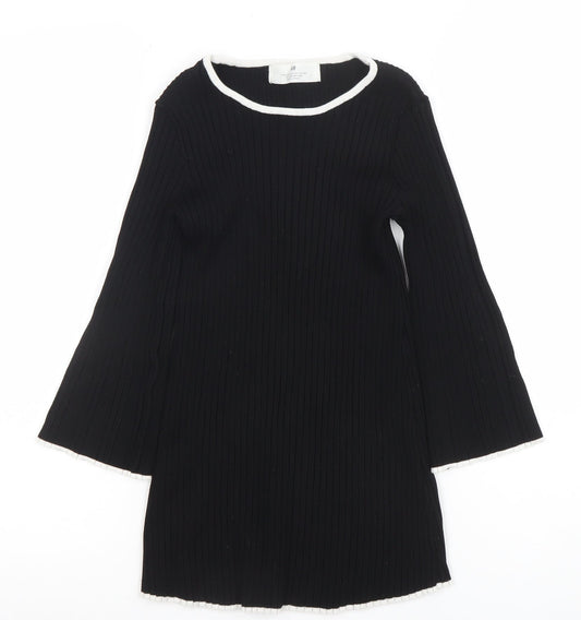 Womens UK Size 6 H&M Black Basic T-Shirt