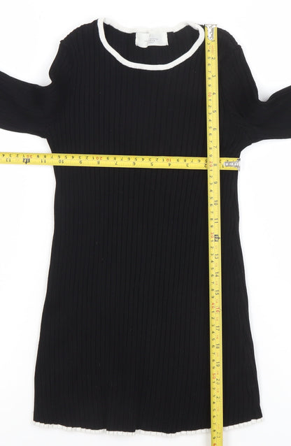 Womens UK Size 6 H&M Black Basic T-Shirt