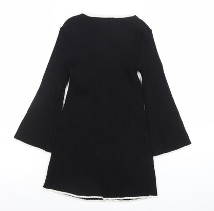 Womens UK Size 6 H&M Black Basic T-Shirt