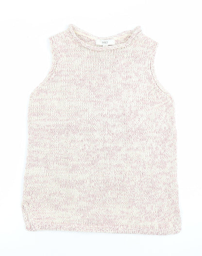 Womens UK Size S Marks and Spencer Pink Vest Jumper
