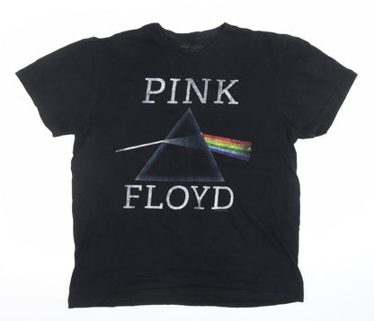 Pink Floyd Men's Black Large Band Graphic Cotton T-Shirt