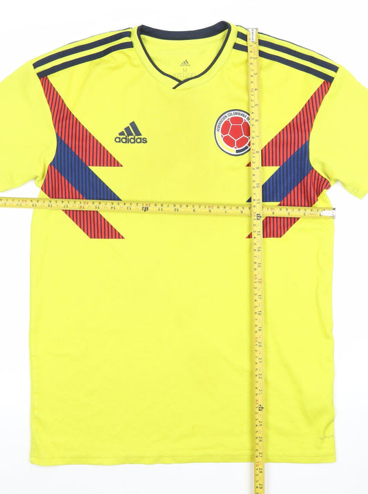 Adidas Men’s Yellow Colombia Football Jersey T-Shirt M Athletic Fit