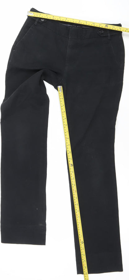 Womens UK Size 6 Gap Slim Fit Chino Black Trousers