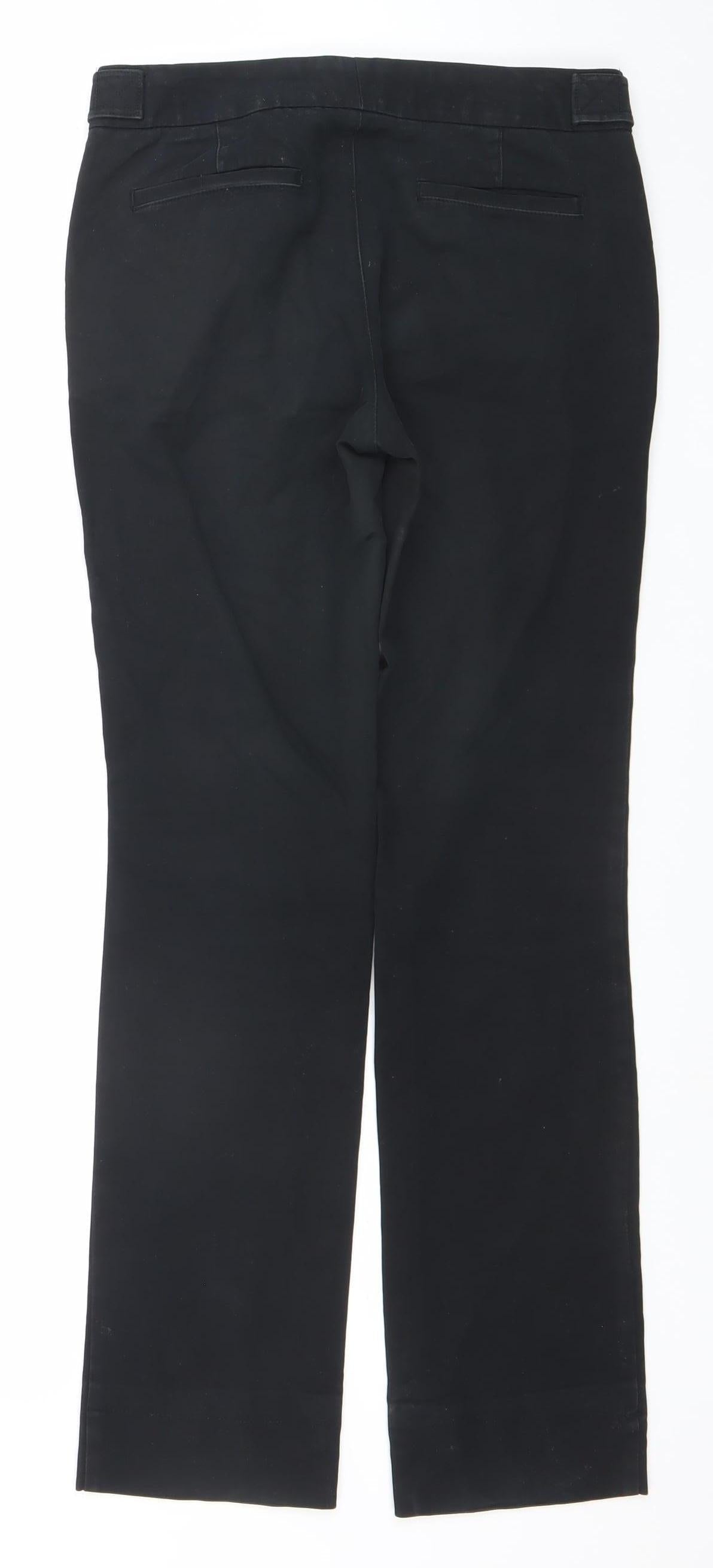 Womens UK Size 6 Gap Slim Fit Chino Black Trousers