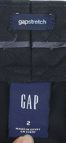 Womens UK Size 6 Gap Slim Fit Chino Black Trousers