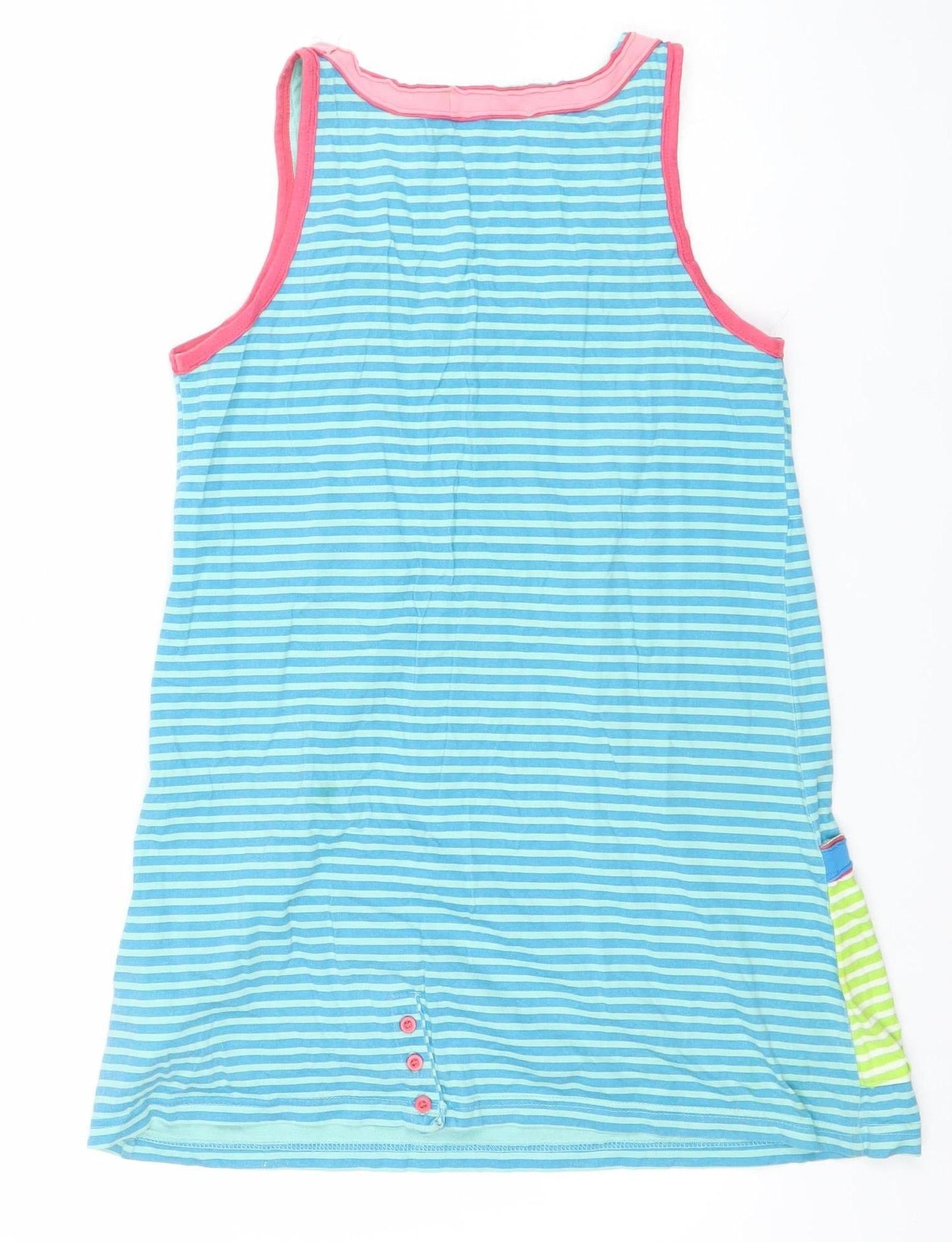 Womens UK Size M ICHI Blue Basic Tank