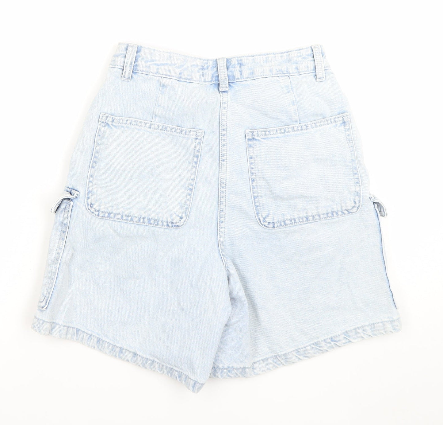 Primark Women Blue Size 8 Cargo Denim Shorts