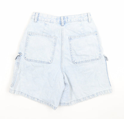 Primark Women Blue Size 8 Cargo Denim Shorts
