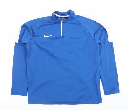 Nike Boys Blue Dri-Fit XL 1/4 Zip Sports Sweatshirt