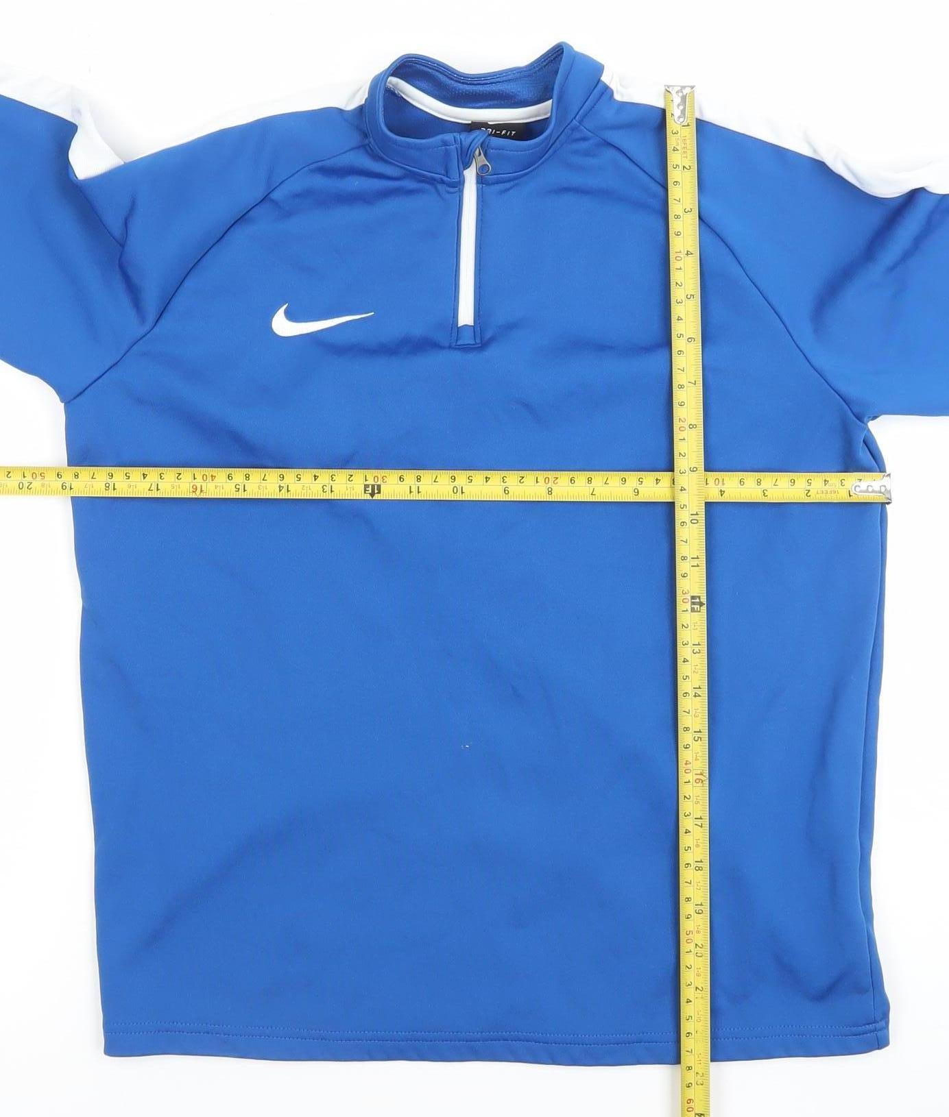 Nike Boys Blue Dri-Fit XL 1/4 Zip Sports Sweatshirt