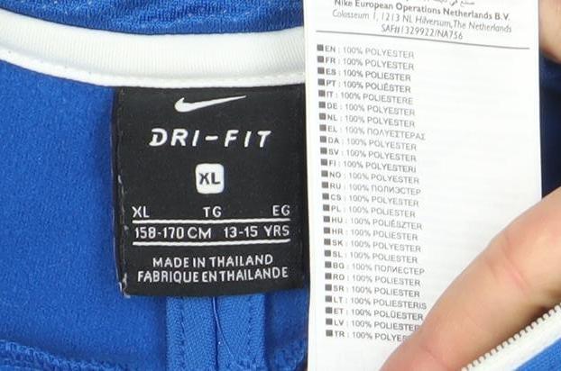 Nike Boys Blue Dri-Fit XL 1/4 Zip Sports Sweatshirt