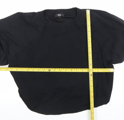 Womens UK Size M C&A Black Basic T-Shirt