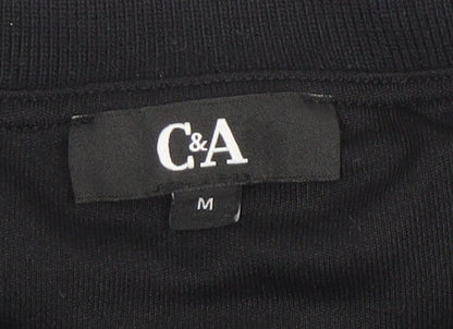Womens UK Size M C&A Black Basic T-Shirt