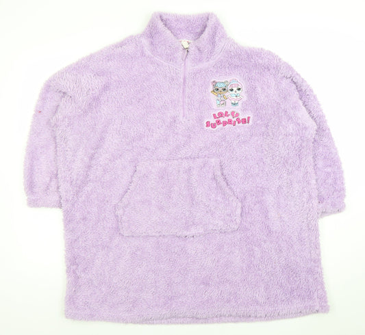 LOL Surprise Girls Purple Fleece Hooded Lounge Gown 9-12 Years