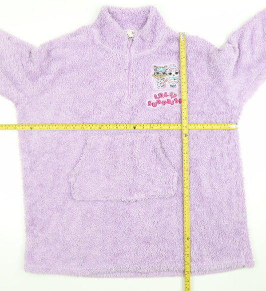 LOL Surprise Girls Purple Fleece Hooded Lounge Gown 9-12 Years