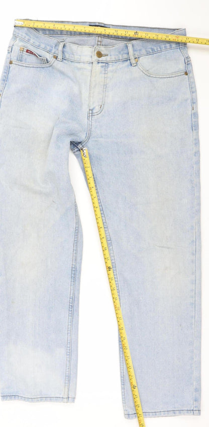 Life & Glory Men's Blue 36S Straight Fit Denim Jeans