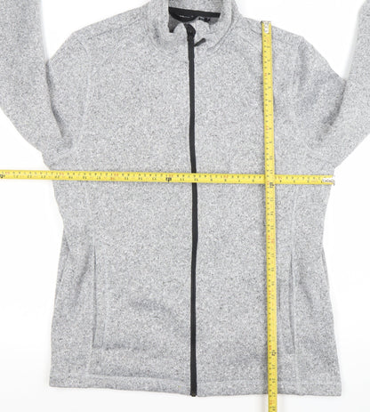 Livergy Men’s Grey Full Zip Fleece Jacket Size M 40in Stand Collar