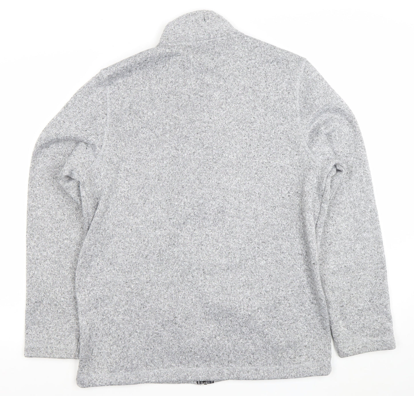 Livergy Men’s Grey Full Zip Fleece Jacket Size M 40in Stand Collar