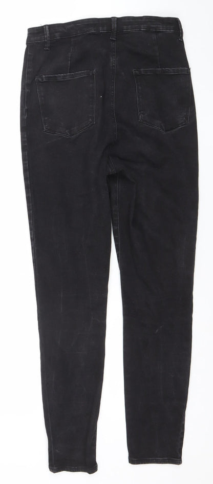 Primark Women’s Black Skinny Denim Jeans Size 14 Mid Rise Stretch