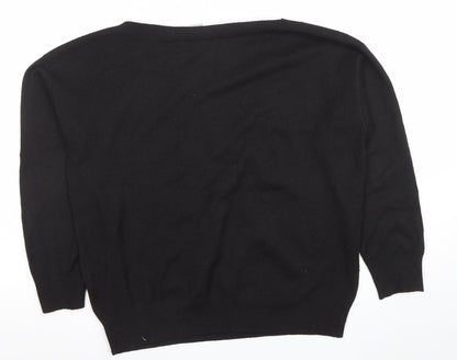 Womens UK Size L ICHI Black Pullover Jumper