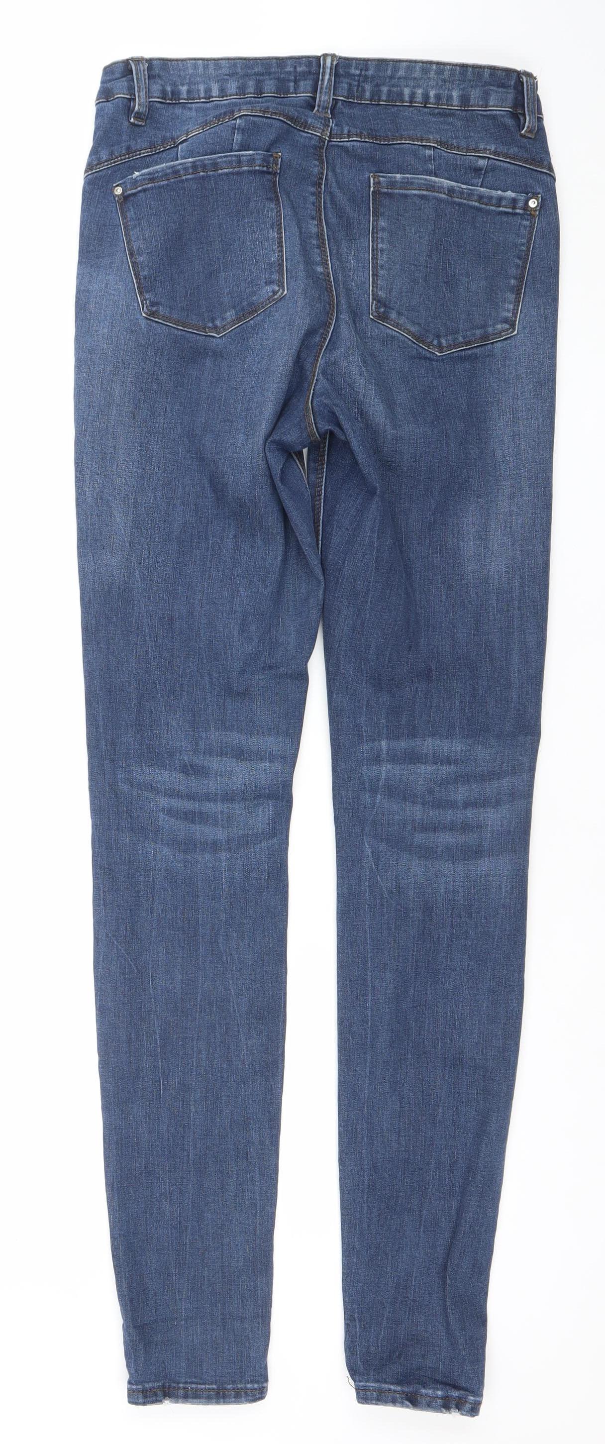 Denim & Co. Womens Blue Size 14 Skinny Slim Fit Stretch Jeans