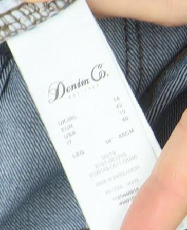 Denim & Co. Womens Blue Size 14 Skinny Slim Fit Stretch Jeans