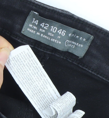 Primark Denim Co Women Black Size 14 Skinny Jeans Cotton Blend