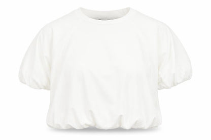 Womens UK Size M C&A White Cropped T-Shirt