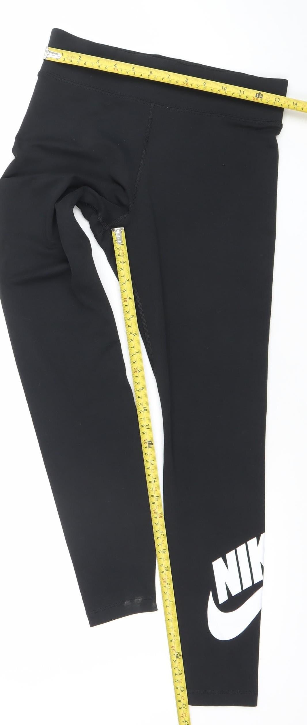 Nike Womens Black Slim Fit Stretch Sports Leggings Size M