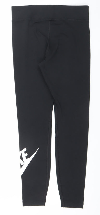 Nike Womens Black Slim Fit Stretch Sports Leggings Size M
