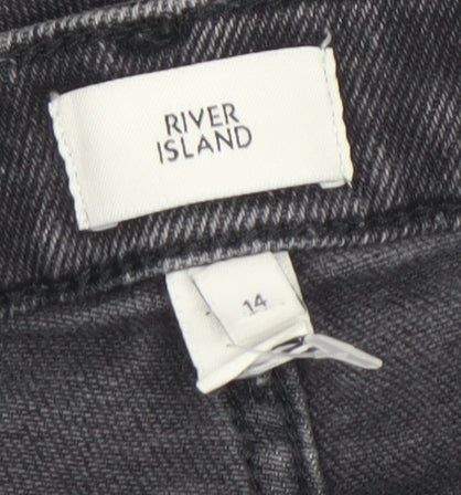 River Island Women's Black Skinny Stretch Jeans Size 14